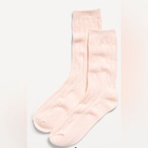 NEW Pink Cableknit Socks